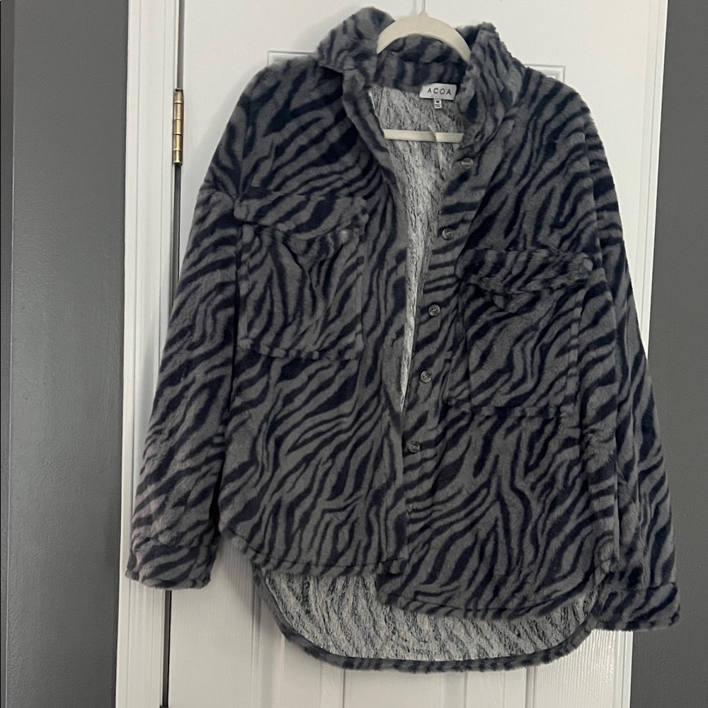 Zebra Print Fuzzy Flannel